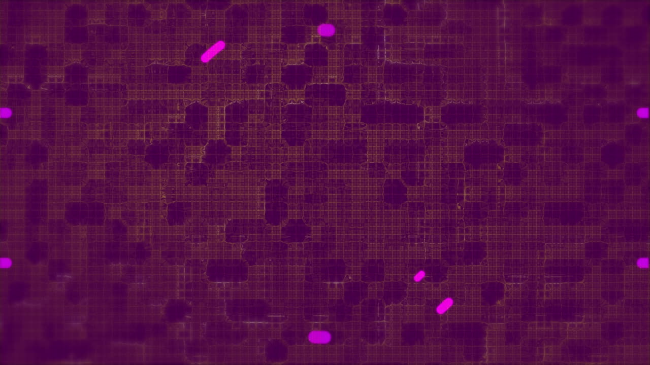 Animation of purple circles over beige background