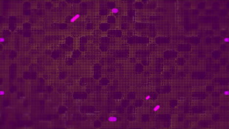 animación de círculos púrpuras sobre un fondo beige