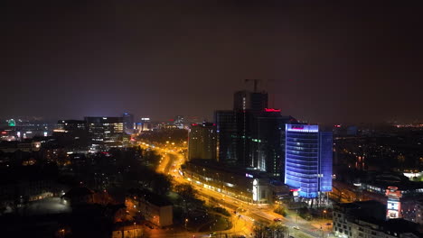 night city aerial view