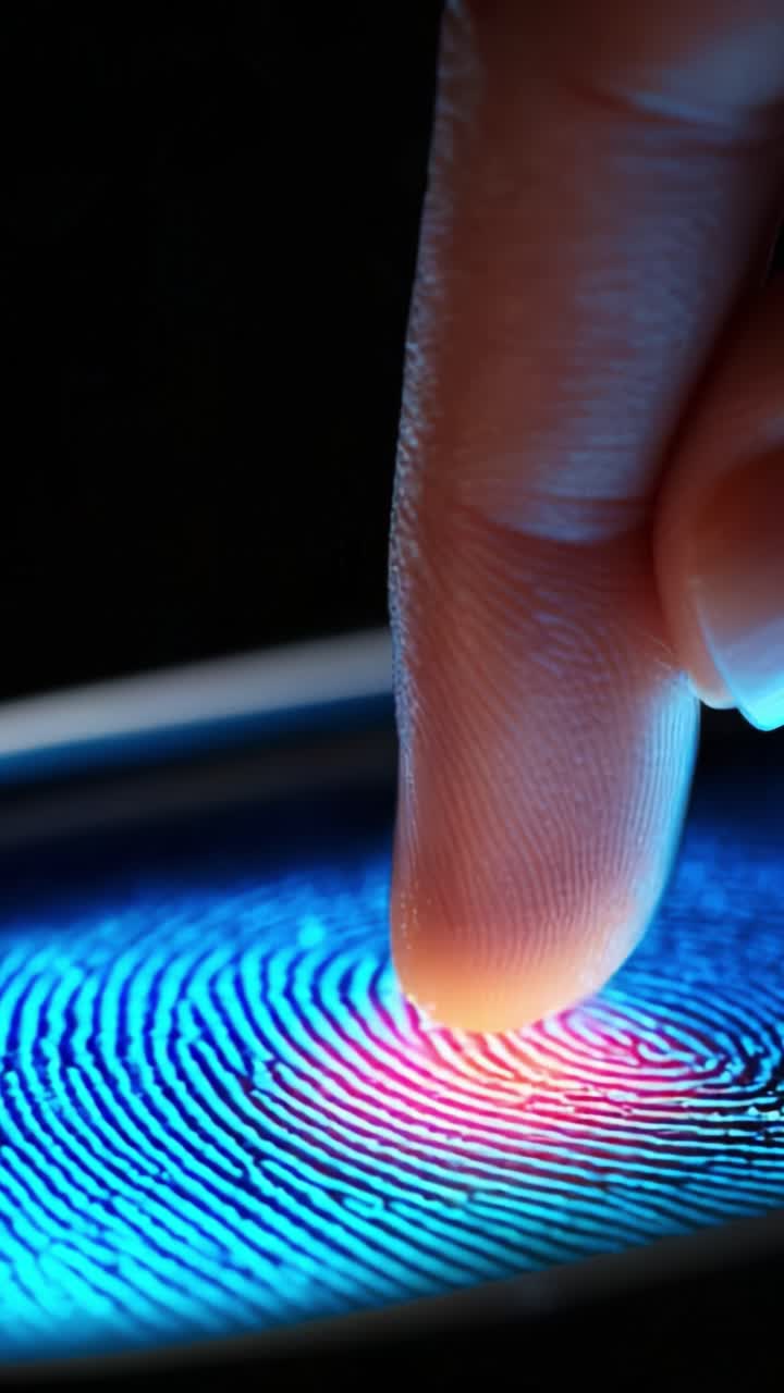 Exploring the Intricacies of Digital Fingerprint Recognition Technology Highlighting Security and Authentication Mechanisms with Vibrant Color Contrast