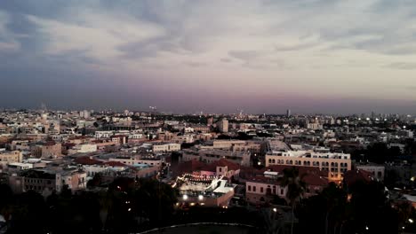 Volando-Sobre-Jaffo-Tel-Aviv-En-La-Maravillosa-Puesta-De-Sol-Drone-Shot-4k