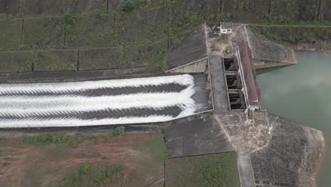 water flows down into farmers fields through dam facility in vietnam