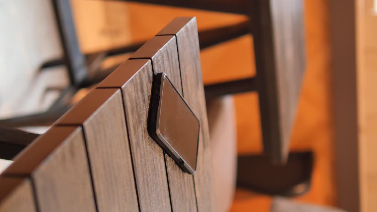 Close-up of wooden chair