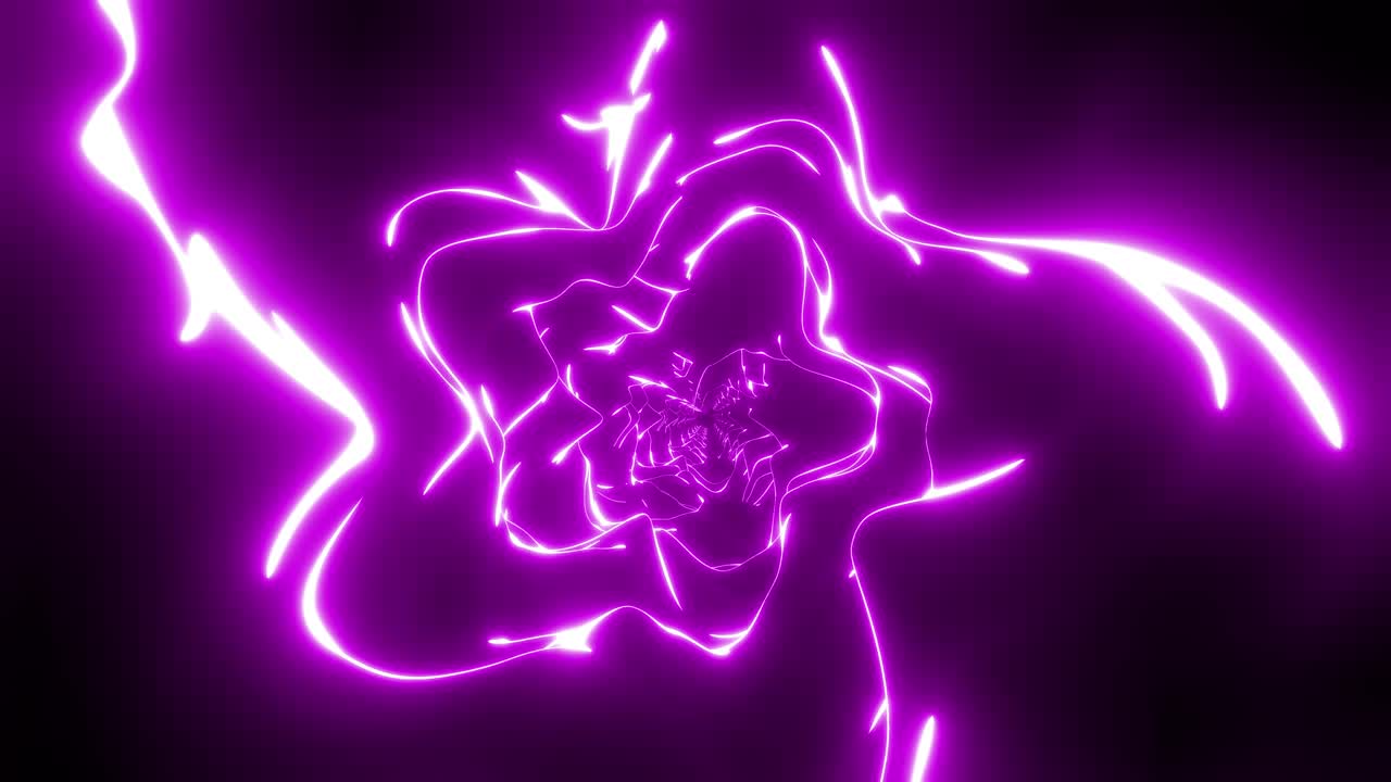 Abstract Purple Glowing Spiral Tunnel