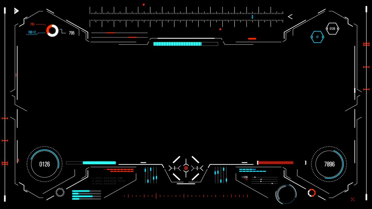 hud와 인포그래픽 요소를 가진 미래의 사용자 인터페이스