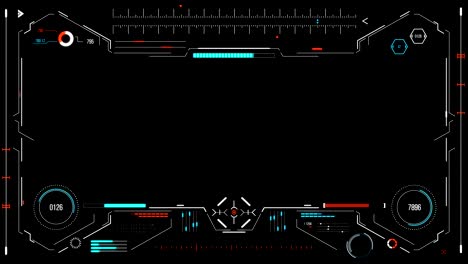 futuristic user interface with hud and infographic elements.