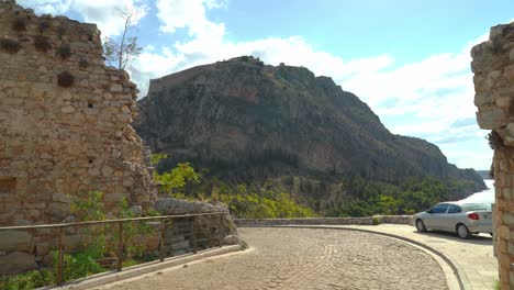 Revealing-Palamidi-Castle-in-Nafplio-on-a-Very-Sunny-and-Warm-Day