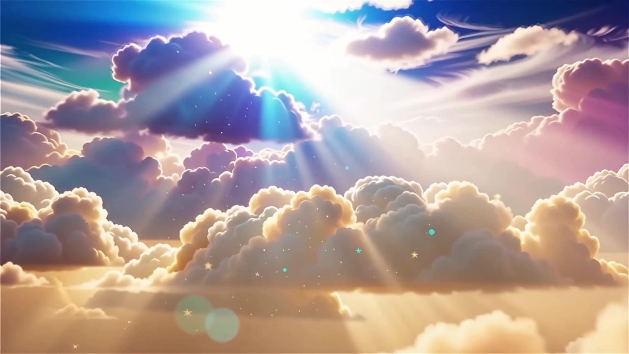 Christian Heavenly Light Worship Background