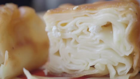 close-up of a turkish cheese pie