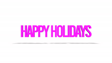 rodando texto de felices fiestas en degradado blanco