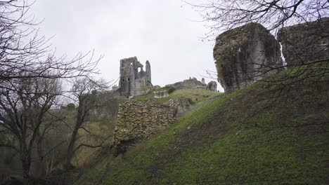 Corfecastle,-Dorset,-England,-27.-Dezember-2019:-Corfe-Ist-Standort-Einer-Gleichnamigen-Burgruine