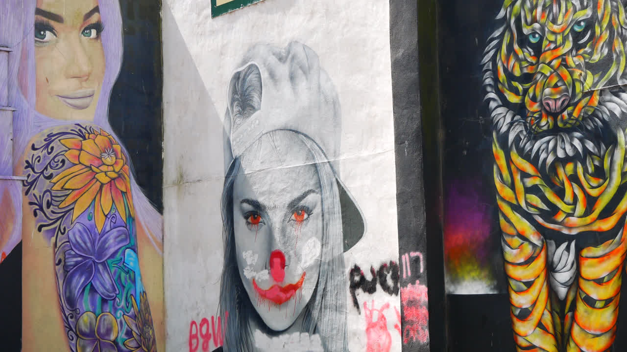 Wall Graffiti Art City At Blackpool