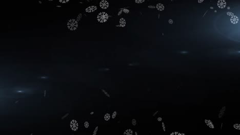 Animation-on-snow-falling-on-black-background