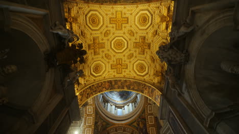 decorated ceiling of st peter's basilica