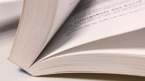 leafing through a book close-up