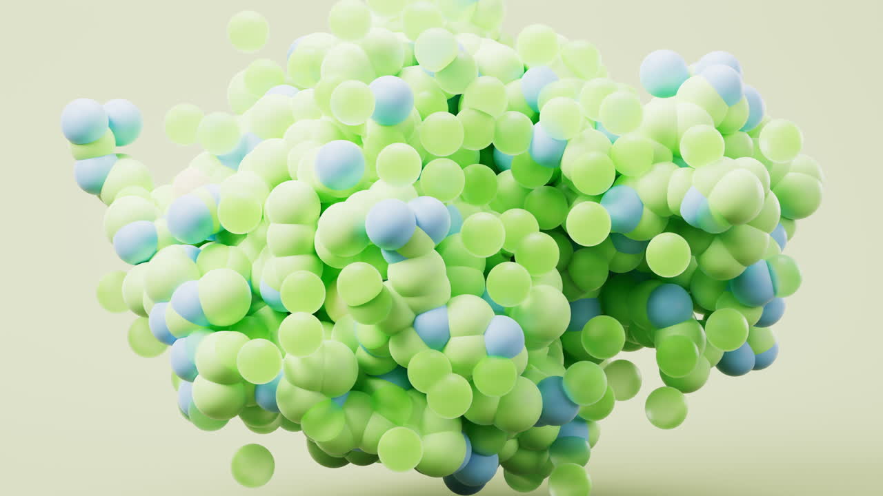 Abstract dense particles spheres background, 3d rendering.