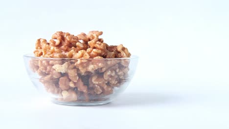 walnuts in a glass bowl