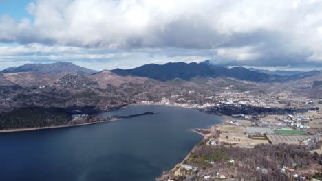 skyline aerial view in mt. fuji