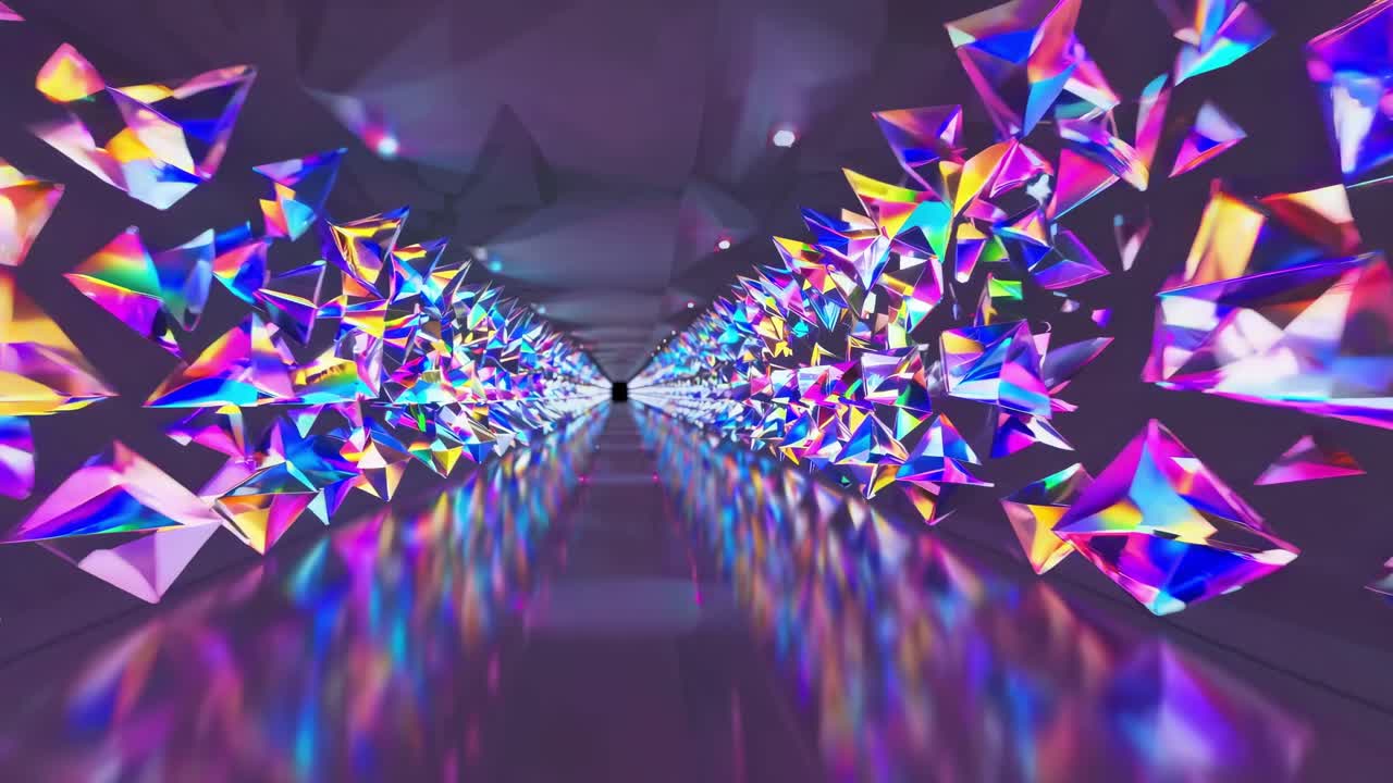 túnel de cristal abstracto