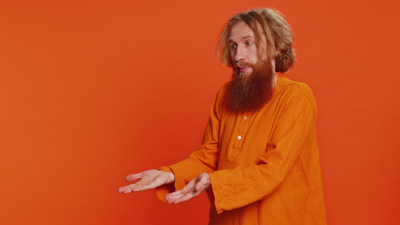Man raising hands asking what why reason of failure anti lifehacks ridicules disbelief irritation