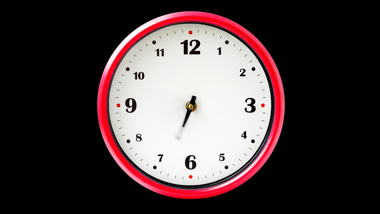 Shooting of hours. Time lapse. Alpha channel included. Shooting of the dial of hours