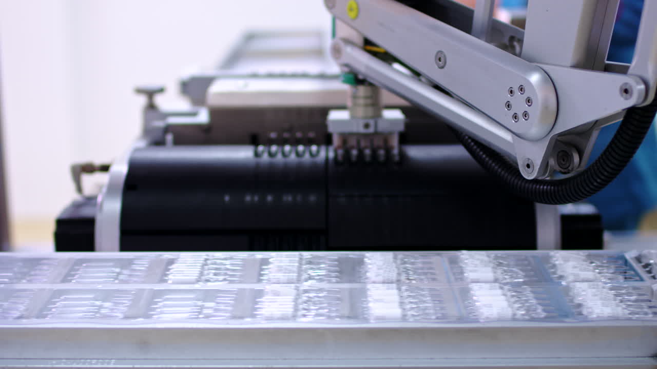 제약 산업. 제약 공장 의 자동화 된 생산 라인