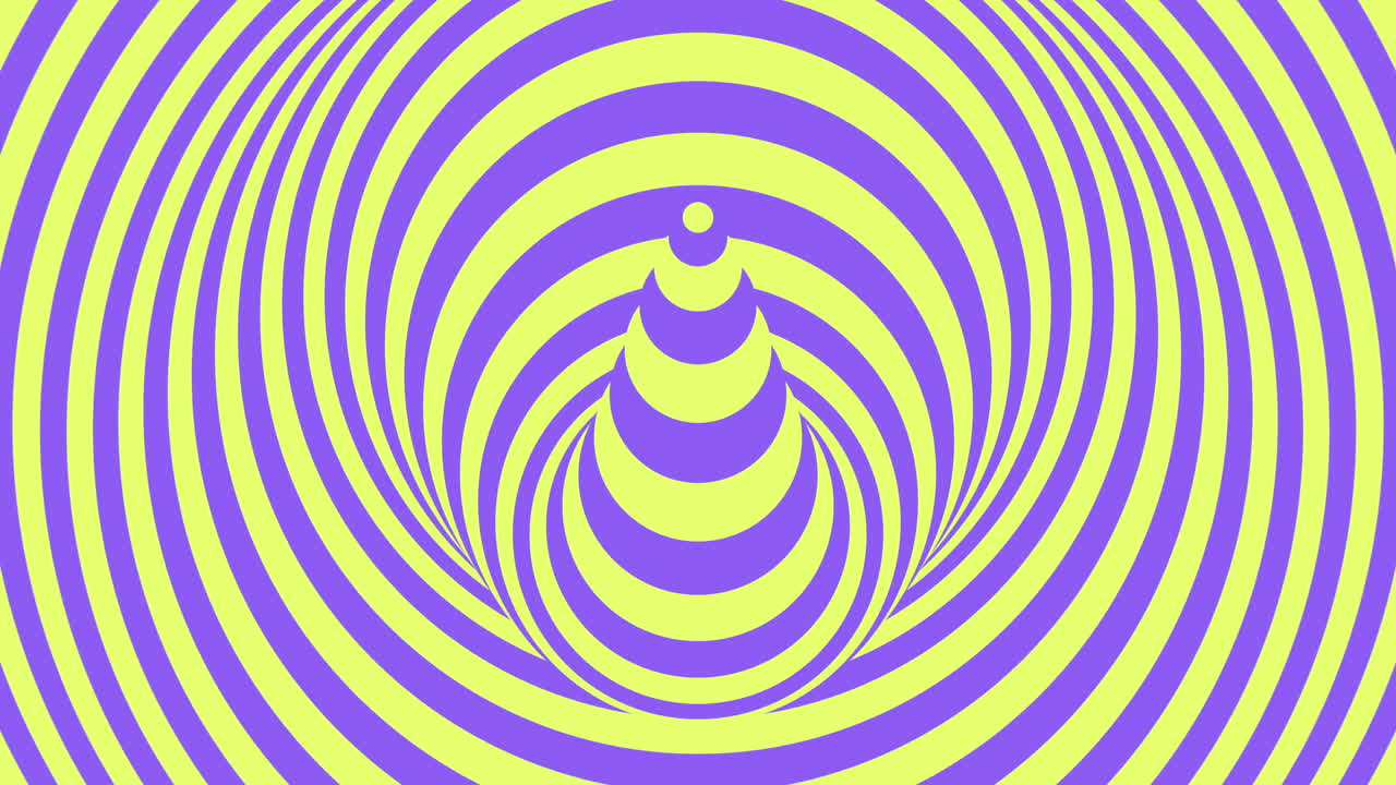 Spirale vivace viola e gialla.
