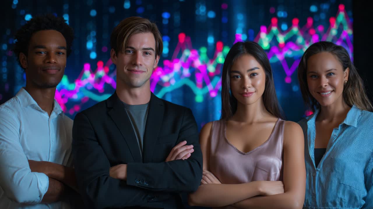 Diverse Business Team Analyzing Financial Growth