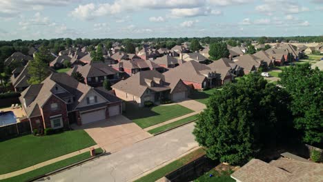 suburban homes aerial view