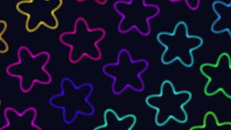 colorful gradient stars pattern with neon effect 1