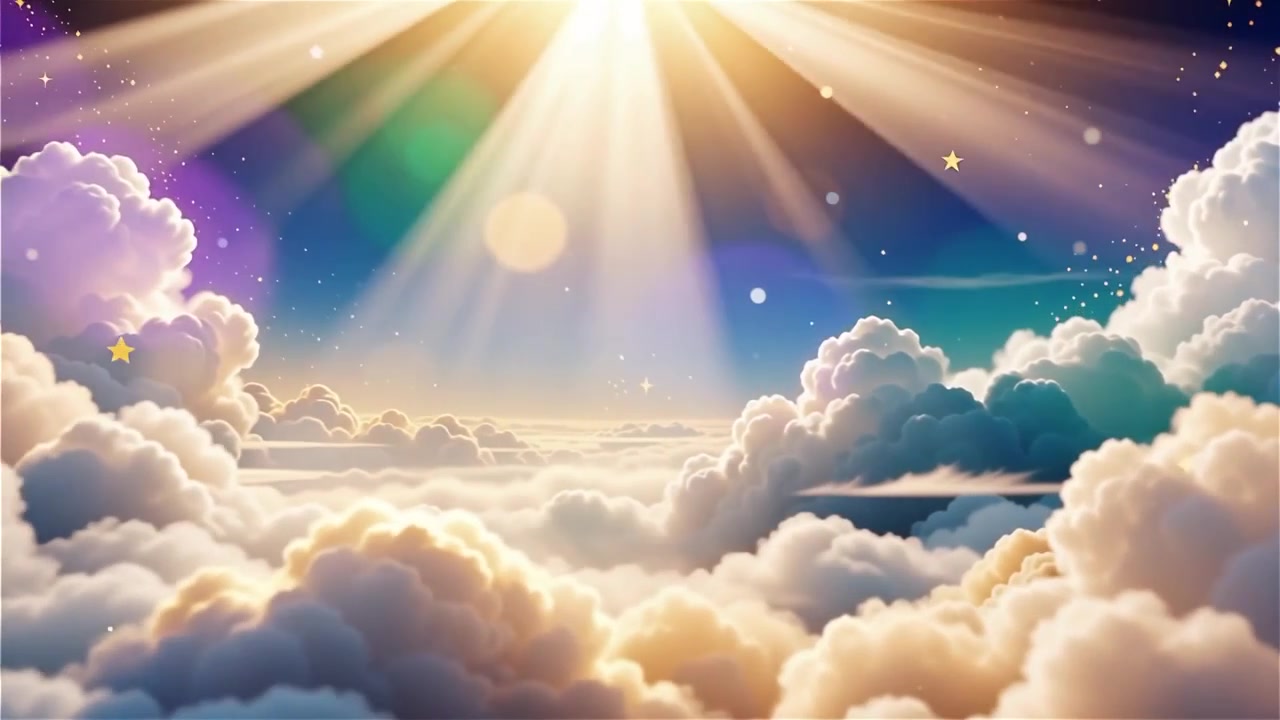 Christian Heavenly Light Worship Background