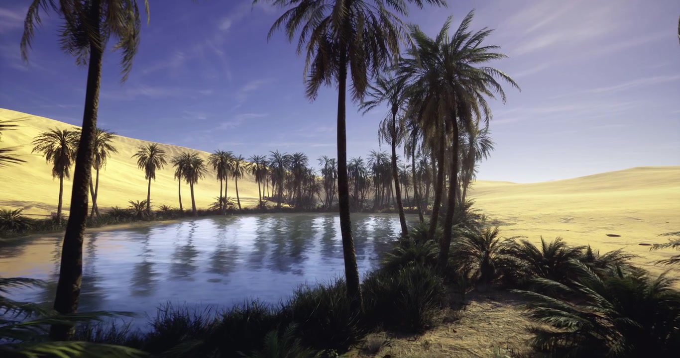 Calm lakeside scene peaceful waterside landscape with reflections and dunes