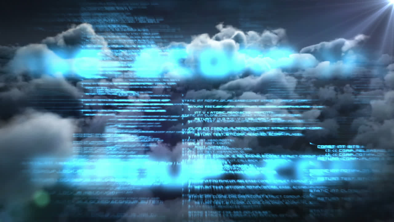 인터페이스 화면의 디지털로 생성된 비디오