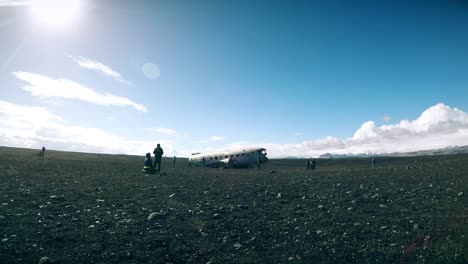 lapso de tiempo de los restos del avión