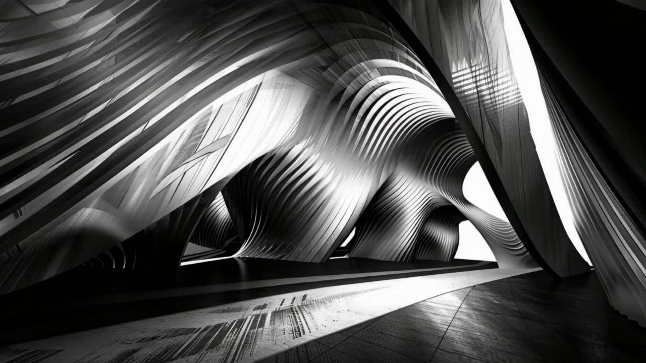 Abstract Futuristic Architecture Interior