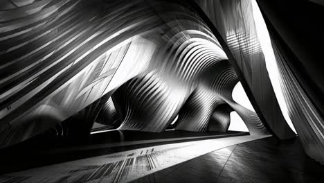 abstract futuristic architecture interior
