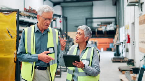 factory workers inspecting operations