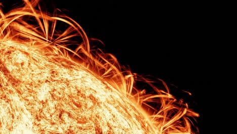 surface of the sun, close up, 3d render, realistic, sun flares, plasma, outer space, solar system copy space