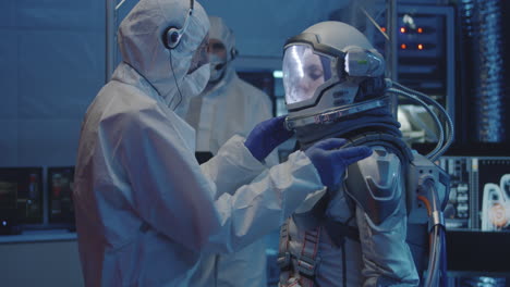 astronaut preparing for a space mission