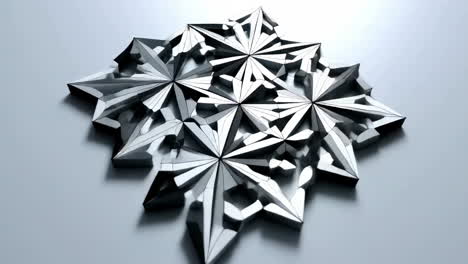 abstract metallic geometric star pattern