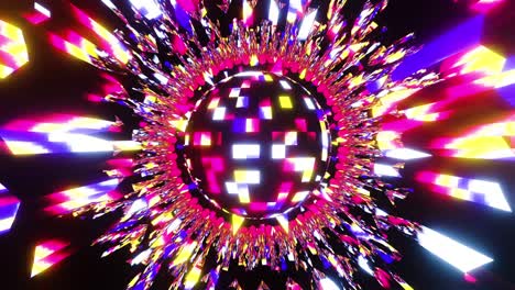 Animación-De-Bucle-VJ-Sin-Fisuras-Con-Bola-De-Discoteca-De-Neón