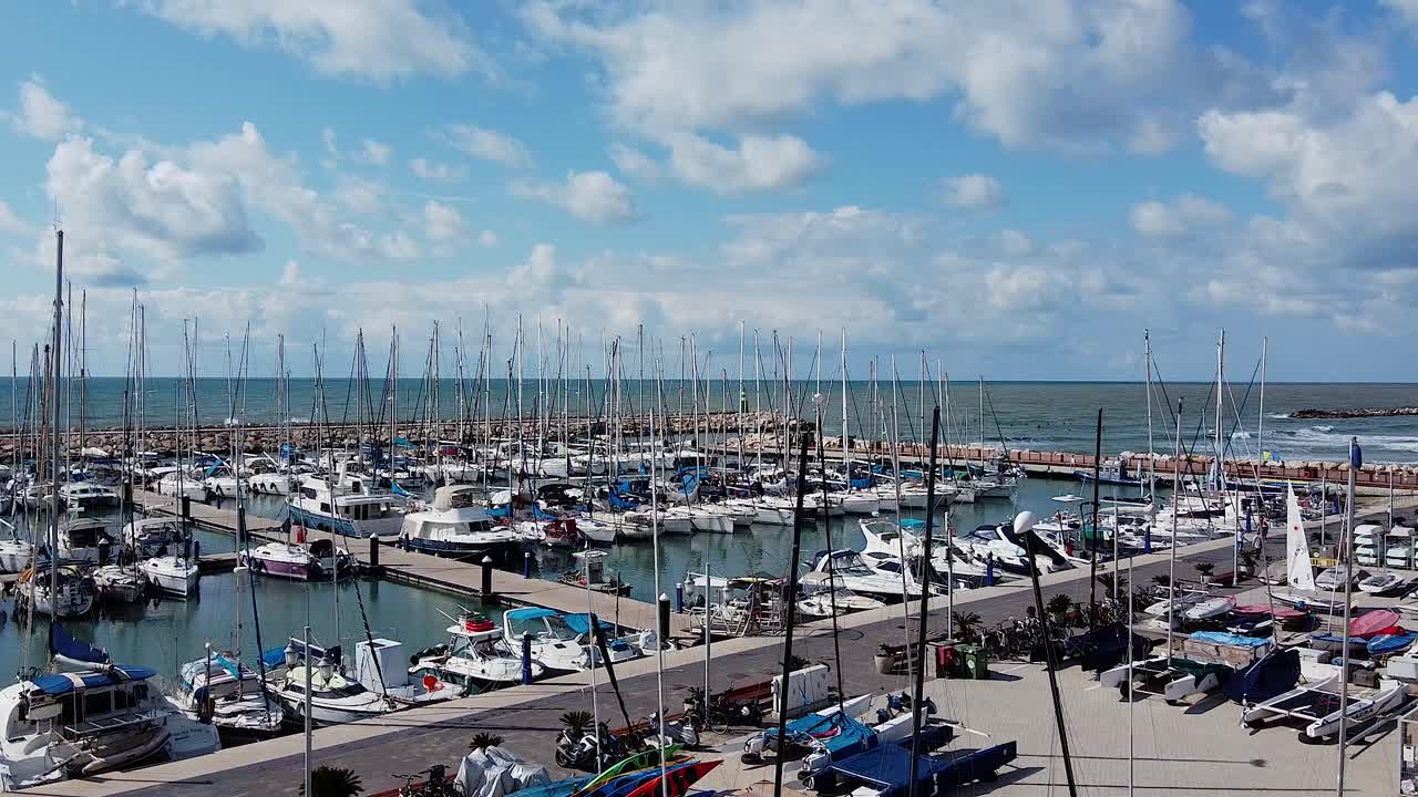 Beautiful Marina with Sailboats on a Sunny Day