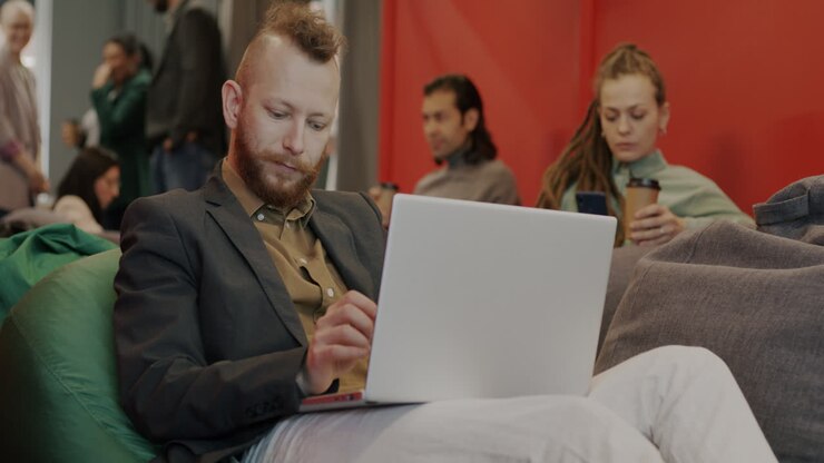 Business People Working in a Modern Coworking Space