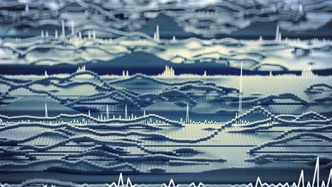matriz azul de flujo de datos grandes bucle sin costuras animación de renderizado 3d
