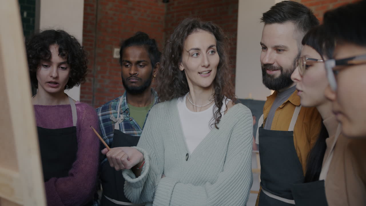 Art Class Students in Collaboration