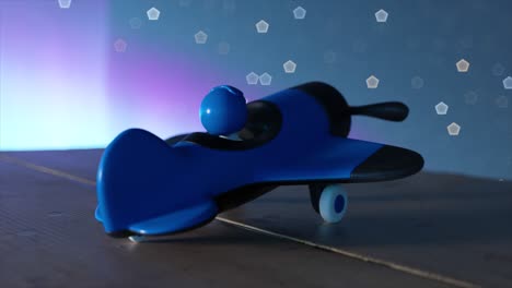 avión de juguete azul