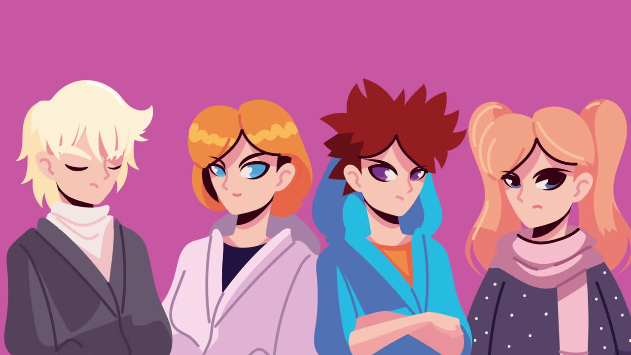 retratos de personajes de anime