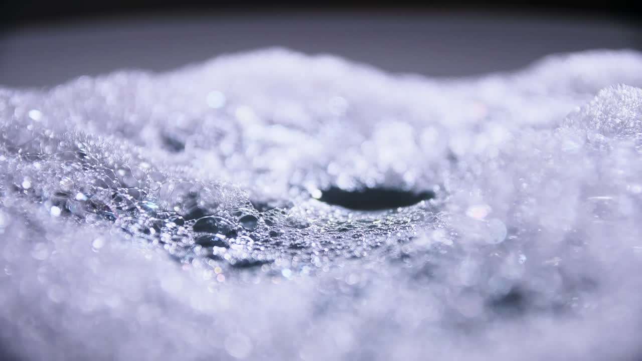 Realistic transparent soap bubbles with rainbow reflection