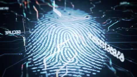 exploring digital security: a close-up look at a modern fingerprint intertwined with circuitry and technology, representing identity verification and cyber protection