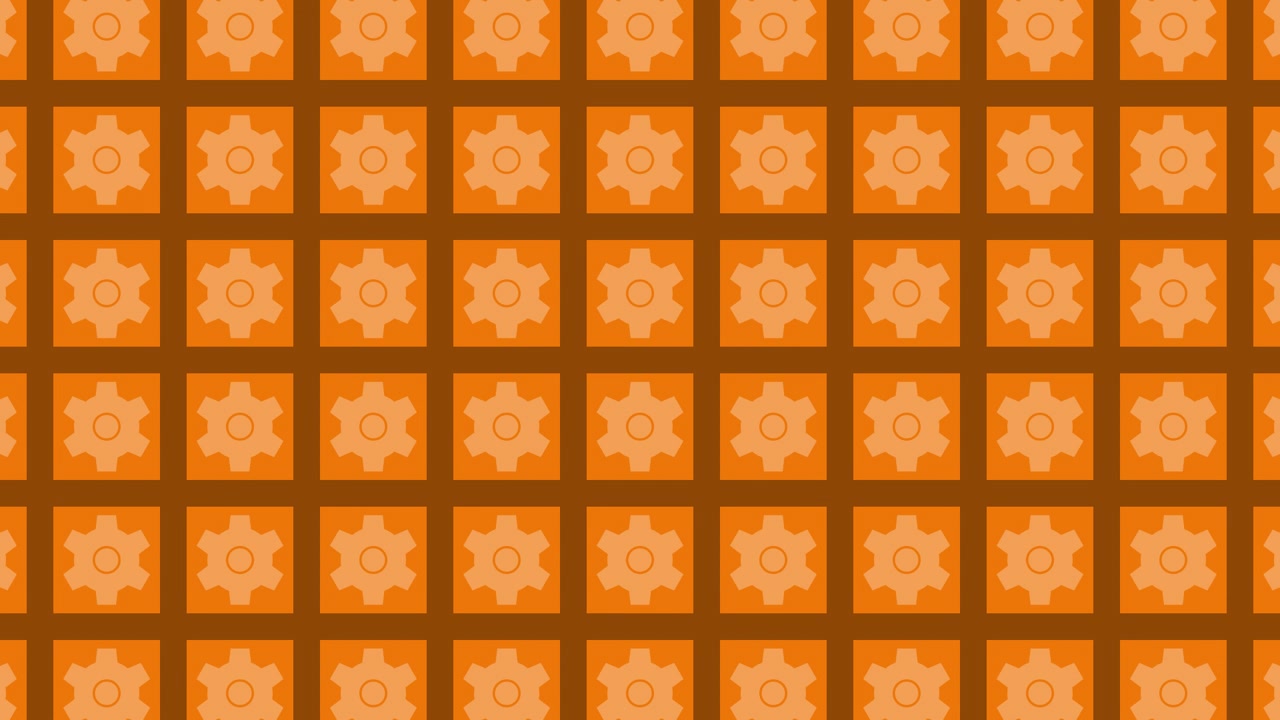 Orange Boxes with Gears